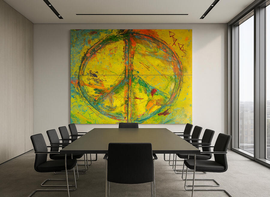 Moderner Konferenzraum mit Radiance Origin im Tageslicht; klare, fokussierte Raumwirkung.